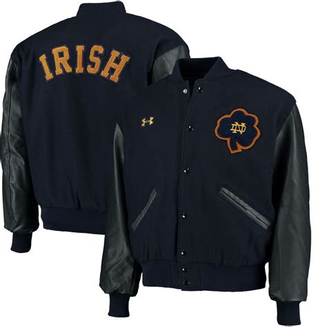 leather notre dame jacket|notre dame warm up jackets.